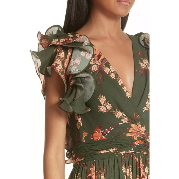 JOHANNA ORTIZ Renaissance Floral Silk Maxi Gown 4 - Picture 4 of 13